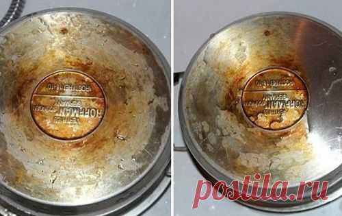 Забытое чудо-средство для очистки кухонной утвари от жира и грязи.