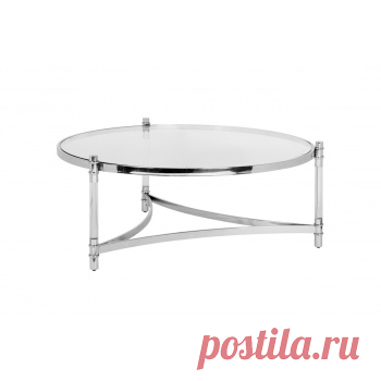 13RXCT09-SILVER Стол журнальный d104х43,5. Красивые дизайнерские столы купить в Москве - необычные столы дизайнерские, цены в каталоге интернет-магазина ForestGum