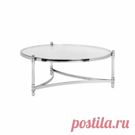13RXCT09-SILVER Стол журнальный d104х43,5. Красивые дизайнерские столы купить в Москве - необычные столы дизайнерские, цены в каталоге интернет-магазина ForestGum