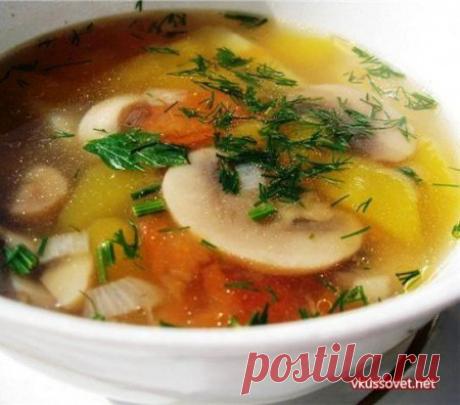 Овощной суп с грибами
