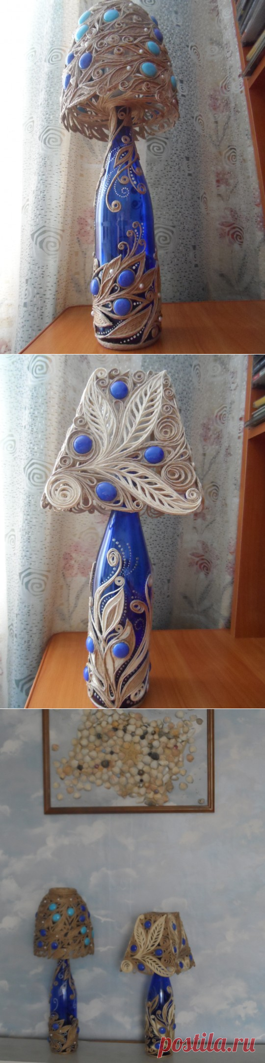 Лампы с джутовой филигранью