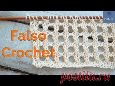 Punto Falso Crochet (Calado en dos agujas) - Soy Woolly