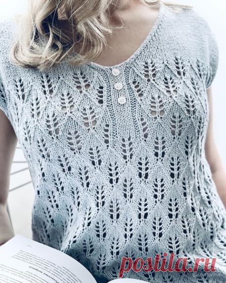 Схема узора для летней футболки от knittorine
https://www.instagram.com/knittorine/