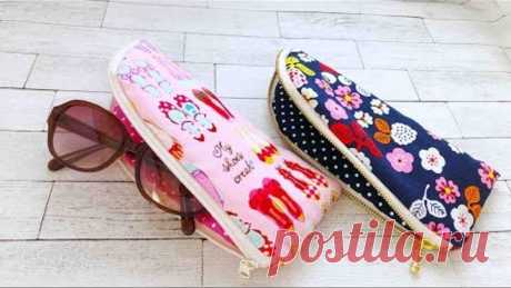 ふわふわ眼鏡ケースの作り方★手縫いでも★けーことん★ How to make fluffy sunglasses case