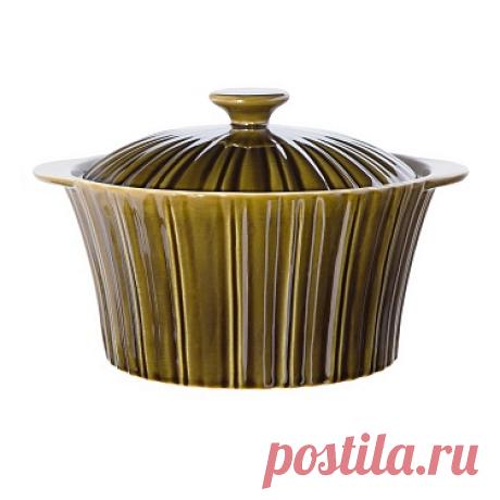 Кастрюля с крышкойкерамическая круглая 18,3 *9,2см, зеленая - цена, фото, характеристики | Товары для кухни и дома Кукхаус Москва