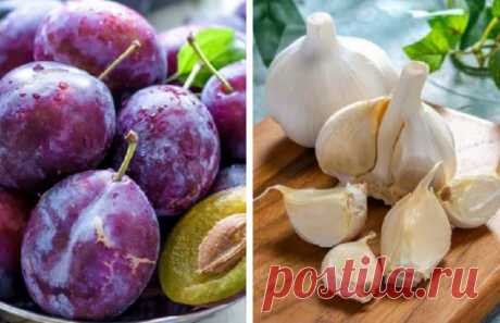Из слив и чеснока готовлю интересное блюдо: вкус замечательный