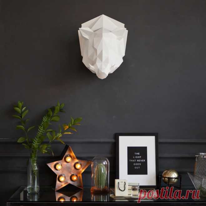 Купить паперкрафт набор для склейки головы кабана из бумаги от Polygonal Paper | Mellroot