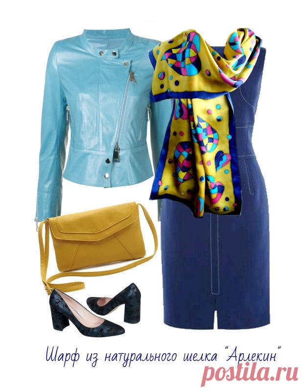 Батик шарф Арлекин – купить в интернет-магазине на Ярмарке Мастеров с доставкой - 5K2NZRU | Архангельск