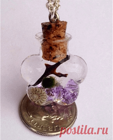 Миниатюрный аквариум как элемент декора ~ Planetalsad