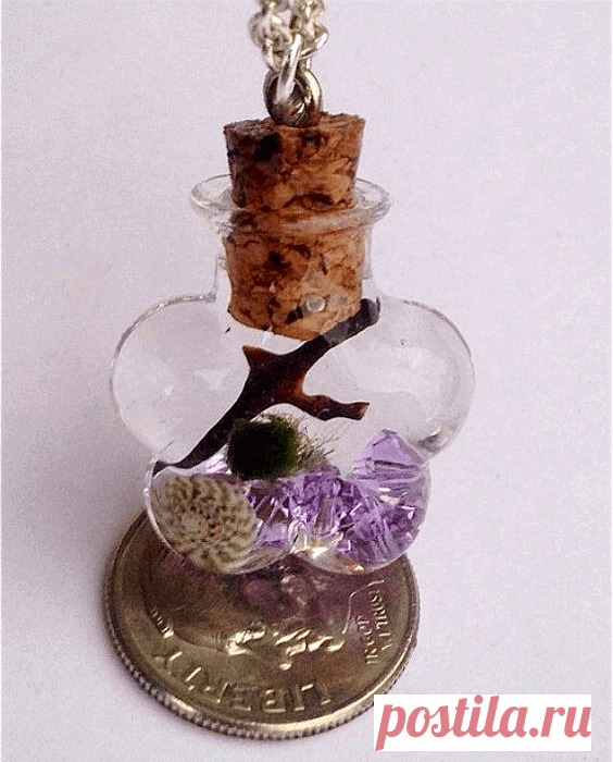 Миниатюрный аквариум как элемент декора ~ Planetalsad