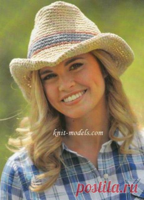 Ковбойская вязаная шляпа