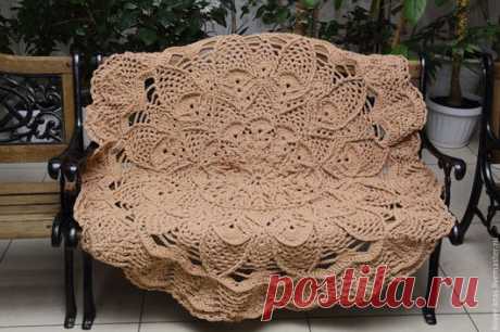 Купить Ковер Эксклюзивный - ковер, ручная работа, ажурный узор, подарок женщине, подарок подруге