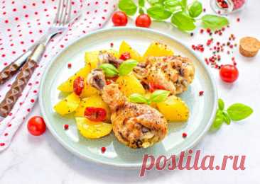 Куриные ножки в рукаве с картошкой рецепт с фото пошагово - 1000.menu