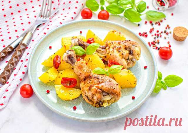 Куриные ножки в рукаве с картошкой рецепт с фото пошагово - 1000.menu