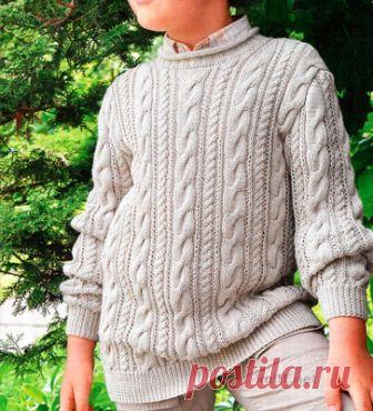 Свитер с рельефным узором для мальчика