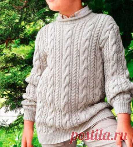 Свитер с рельефным узором для мальчика