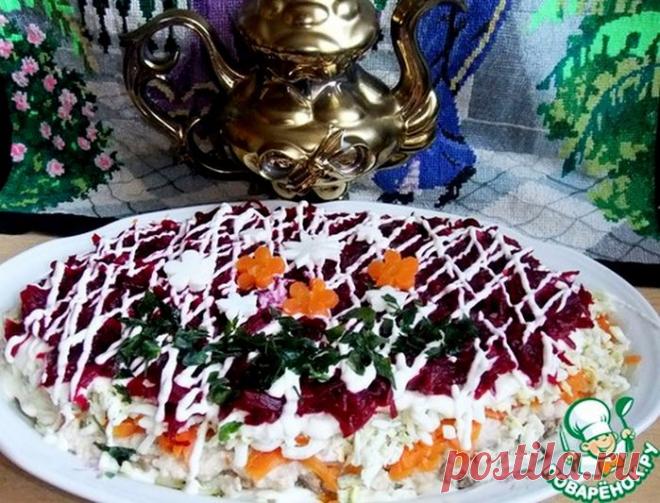 Салат "Печень трески под шубой"