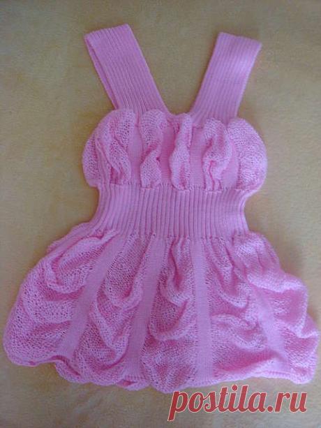 Вязаные сарафаны и платья спицами и крючком для девочки | ВЯЗАНИЕ ДЛЯ ДЕТЕЙ Спицами и Крючком — Схемы и Описание