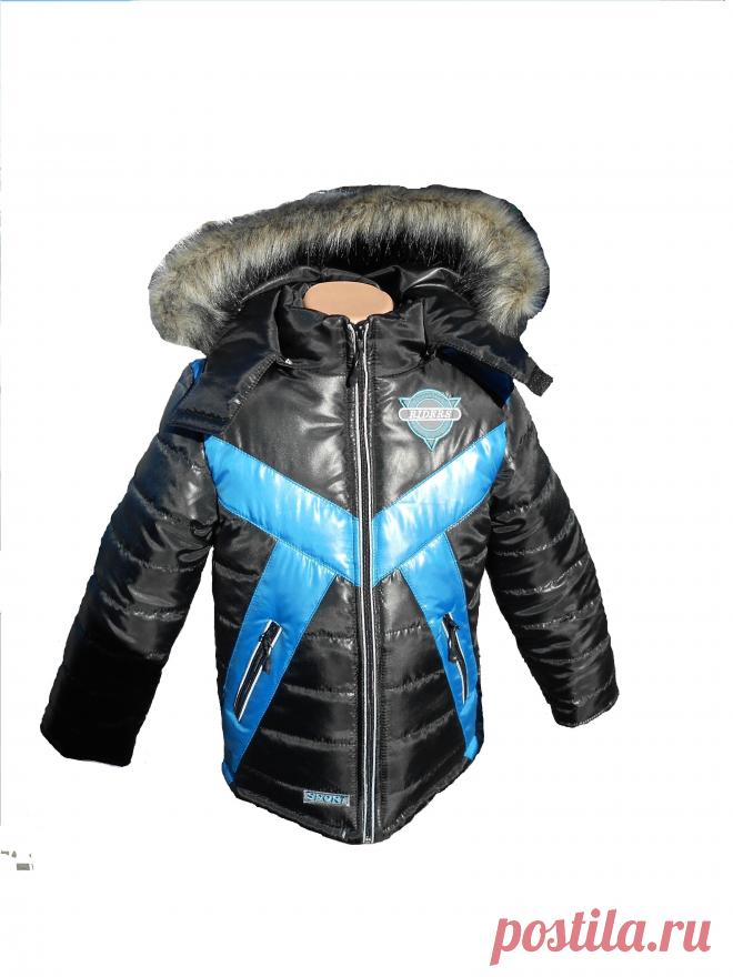 Зимняя куртка на мальчика "RIDERS" всего 340 гр. Натуральный мех и подстежка из овчинки. Р 32-40
