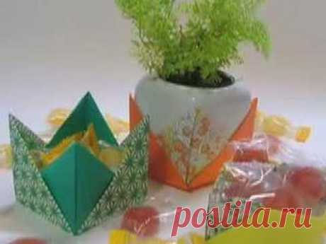 Ku-Ku ORIGAMI Box in 2 pieces (Caja en dos piezas) - YouTube