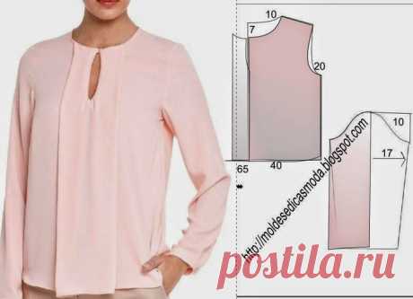 10 модных легких блузок с выкройками своими руками