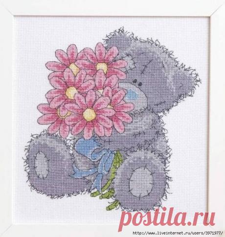 Медвежонок с букетом