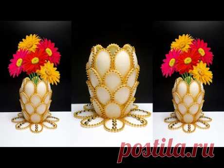 Ide Kreatif Vas Bunga dari Sendok Plastik ! Plastic spoon craft ideas | Plastic spoon flower vase