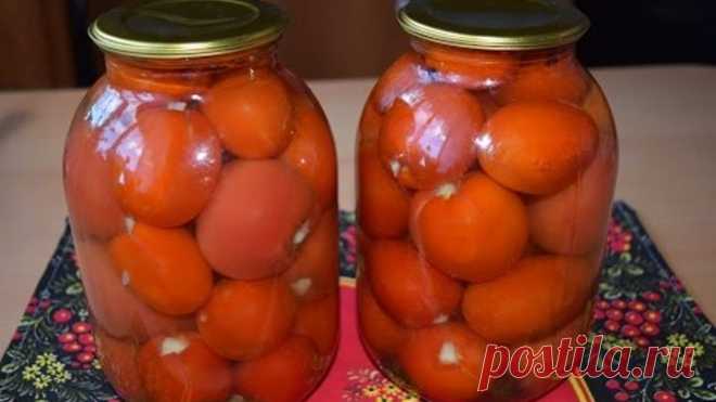 ПОМИДОРЫ С ЧЕСНОКОМ, ОЧЕНЬ ВКУСНО!!! ЗАГОТОВКИ НА ЗИМУ
