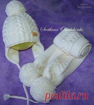 Шапочка и шарфик для девочки