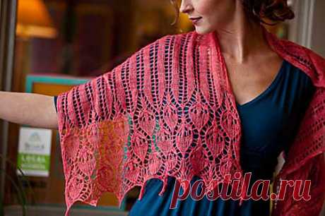 Палантин Розовый ажур / Rose Lace Stole | Knitting club // нитин клаб