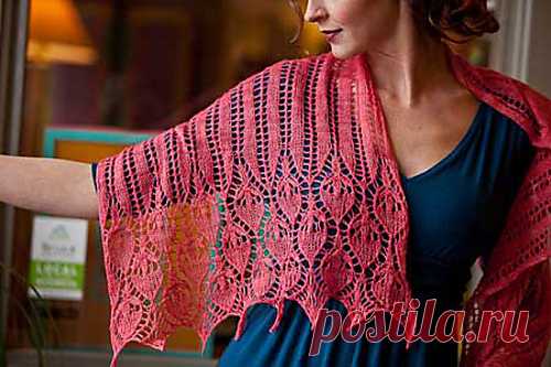 Палантин Розовый ажур / Rose Lace Stole | Knitting club // нитин клаб
