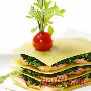 Лазанья из лосося, креветок и шпината рецепт – итальянская кухня: паста и пицца