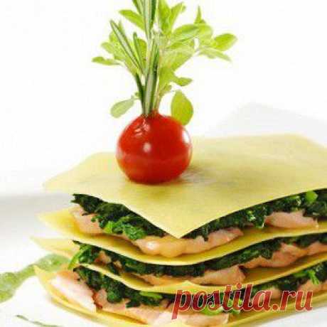 Лазанья из лосося, креветок и шпината рецепт – итальянская кухня: паста и пицца