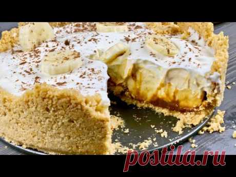 Безумно вкусный и простой торт без выпечки из печенья с бананом