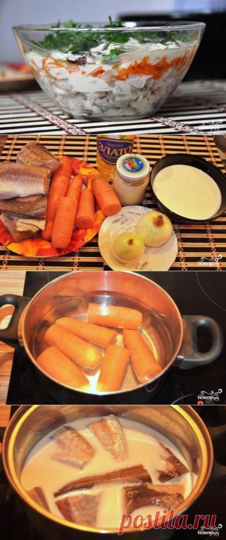 Салат из минтая - пошаговый кулинарный рецепт на Повар.ру