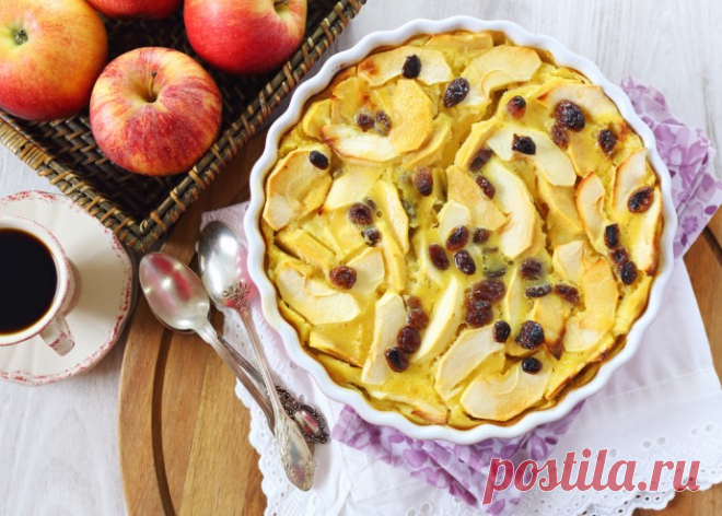 Фруктовый клафути с изюмом и корицей Рецепт французского десерта с осенними фруктами и корицей. Если у вас нет рома, замените его коньяком или бренди.Ингредиенты:яблоко - 1 шт. груша - 1 шт. яйца - 3 шт. мука - 4 ст. л.сливки - 200 млсахар - 3 ст. л.сливочное масло - 100 гкорица - 0,5 ч. л.ром - 2 ст. л.для карамелизации:...