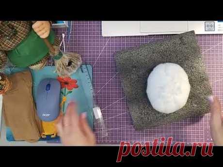 чулочная кукла Баба Яга,часть 1 голова.