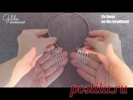 DIY Wedding Diadem 2019! Pearl Hair Accessory TUTORIAL. Handmade Headband Craft for Girls