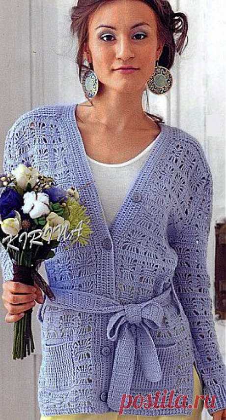 Crocheted jacket. Free crochet pattern | Laboratory household