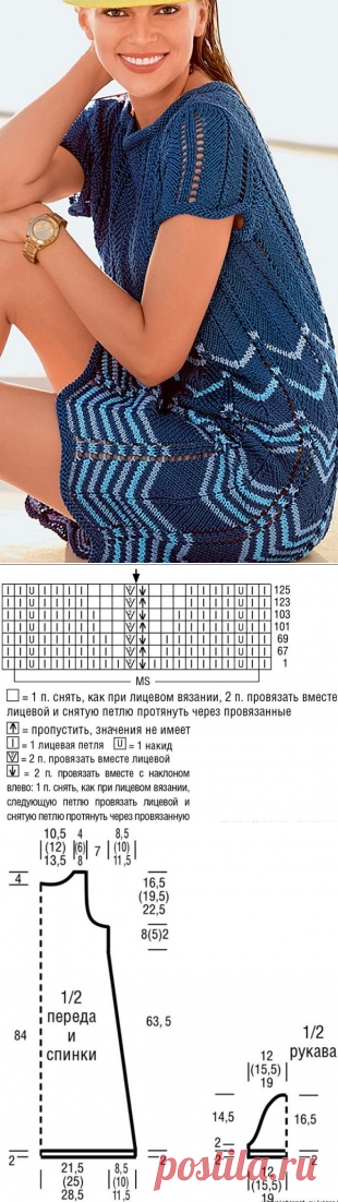 Летнее платье спицами 2019