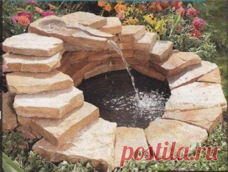 Делаем декоративный пруд с ручейком и водопадом в саду. | Делаем сами