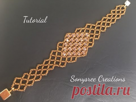 Stunning Beaded  Bracelet!!! 🔶(Right Angle weave stitch)