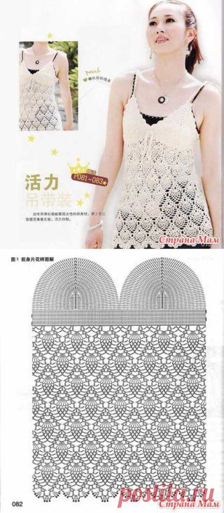 Топ со схемой. Красиво и не сложно! - Страна Мам