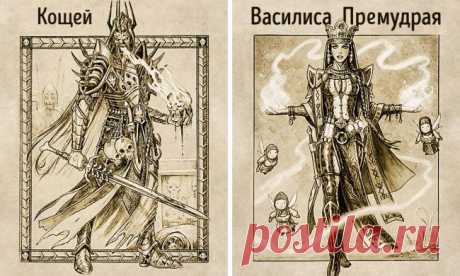 Художник нарисовал персонажей русских народных сказок и сделал это смело