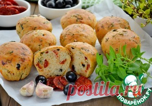 Закусочные постные булочки-кексы - кулинарный рецепт