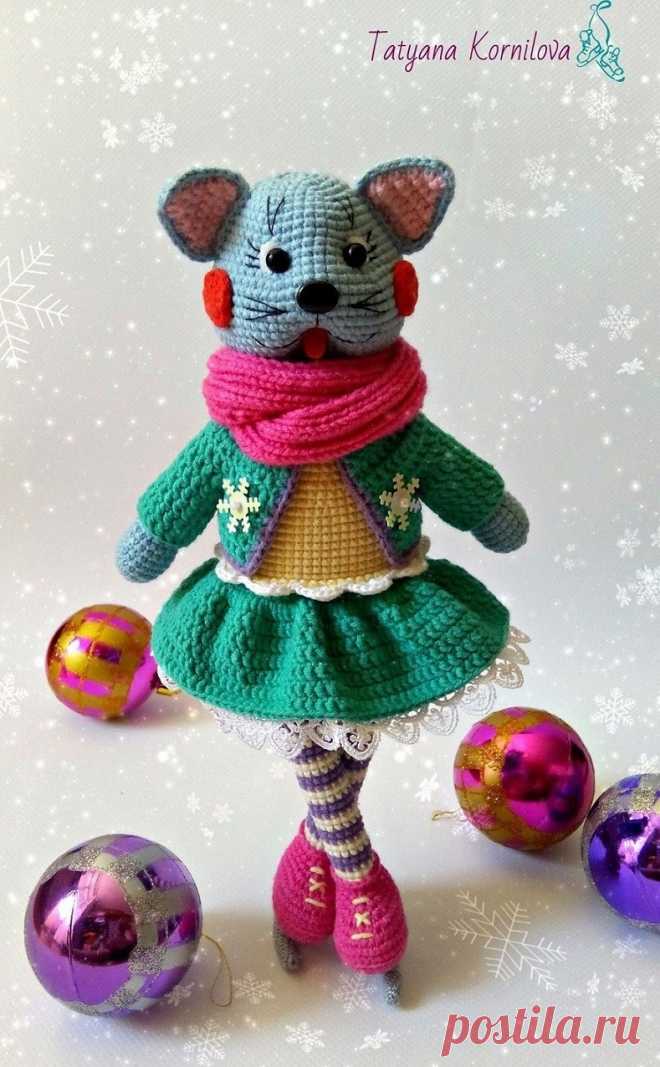 Кошечка на коньках амигуруми: схема вязания | AmiguRoom
