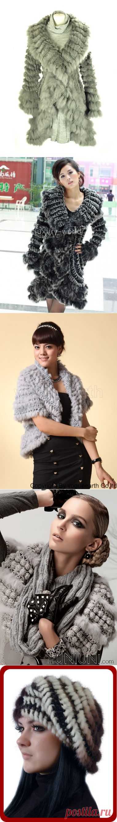 Вязаный мех.Идеи..