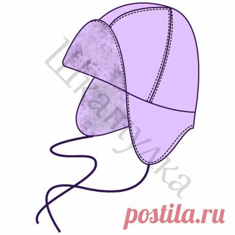 Выкройка детской шапки-ушанки | Шкатулка