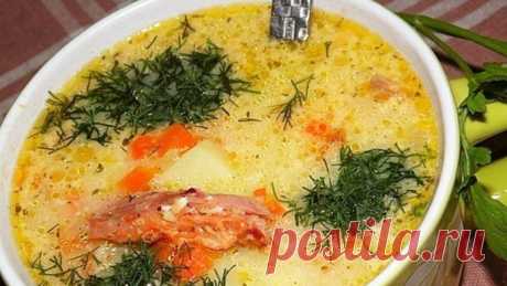 (+2) Ароматный супчик с копчёной курицей и плавленным сырком