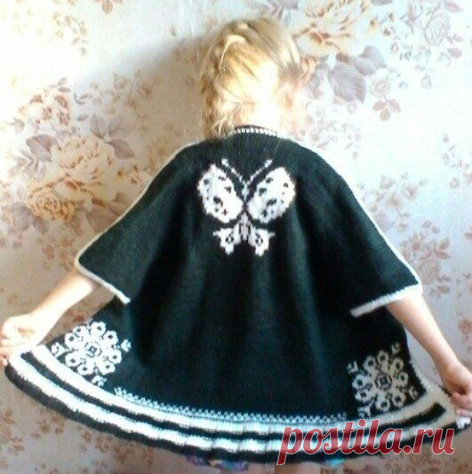 Кардиган для дочи, 8 лет.